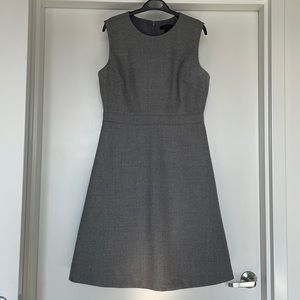 J. Crew A-line Dress in Heather Grey double-serge wool